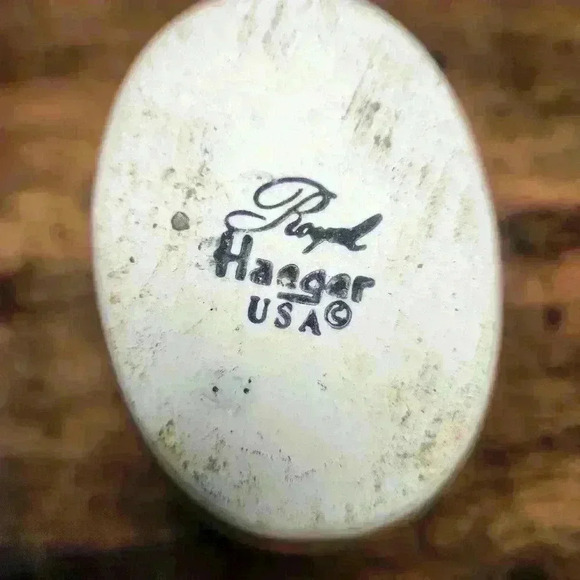 Vintage Royal Haeger Pottery Tan/Gold Rim Oval Vase 5 in - Picture 5 of 7